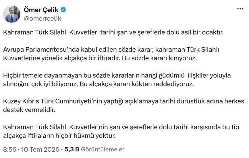 ANKARA, – AK Parti Genel Başkan Yardımcısı ve Parti Sözcüsü