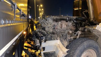 Samet ÖKSÜZ/ ANKARA, – ANKARA’nın Sincan ilçesinde TIR ile çarpıştıktan