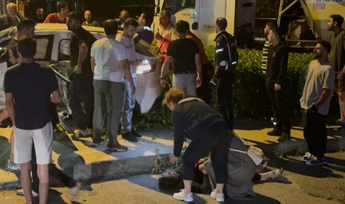 Mehmet Kaan KURT/İSTANBUL, – ÜMRANİYE’de hafriyat kamyonu ile otomobilin çarpıştığı