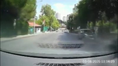 Özgür EREN-Hiba HAKBİLİR /İSTANBUL, – BAŞAKŞEHİR’de park halindeki aracın yokuştan