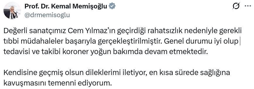 BAKAN MEMİŞOĞLU: GENEL DURUMU İYİ Sağlık Bakanı Kemal Memişoğlu, sanal