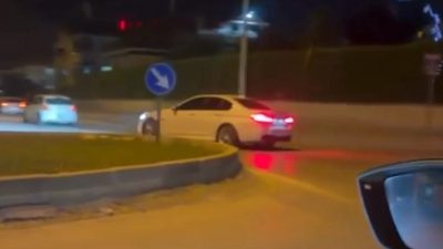 Yavuz YILMAZ/ İNEGÖL(Bursa), – BURSA’nın İnegöl ilçesinde otomobille drift attığı