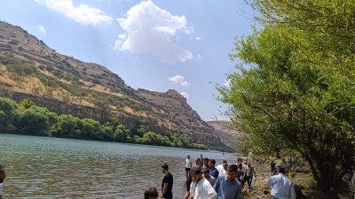 Sekvan KÜDEN/ŞIRNAK, -ŞIRNAK’ın İdil ilçesinde serinlemek için Dicle Nehri’ne giren