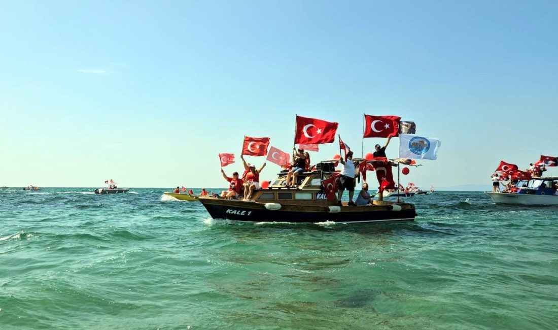 SAROS KÖRFEZİ’NDE TEKNE İLE KUTLAMA Edirne’nin Enez ilçesinde Enez Amatör